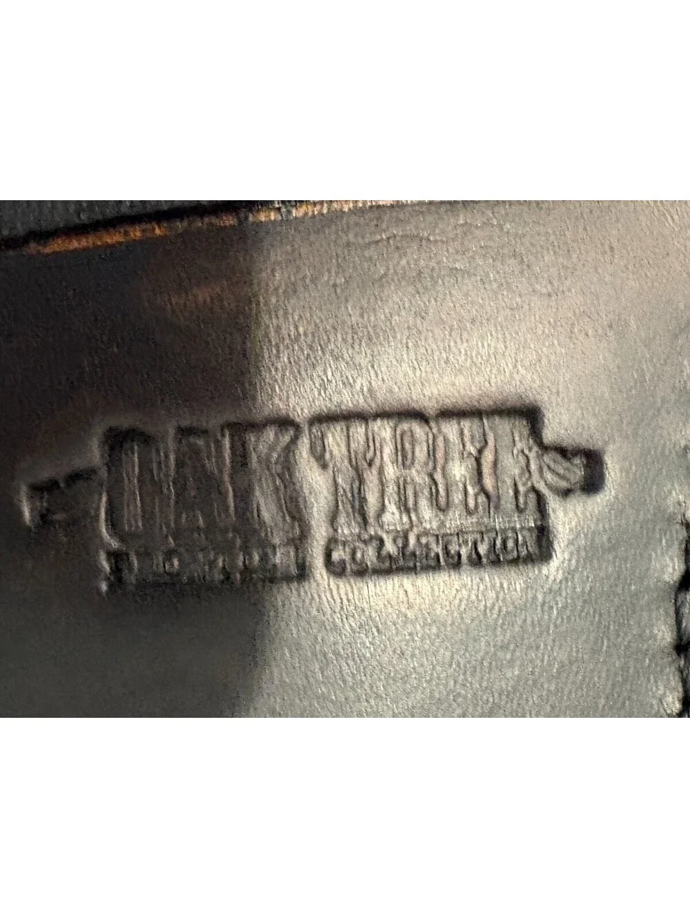 Oak Tree Farms Frontier Collection Black Leather Tall Cowboy Boots Square Toe